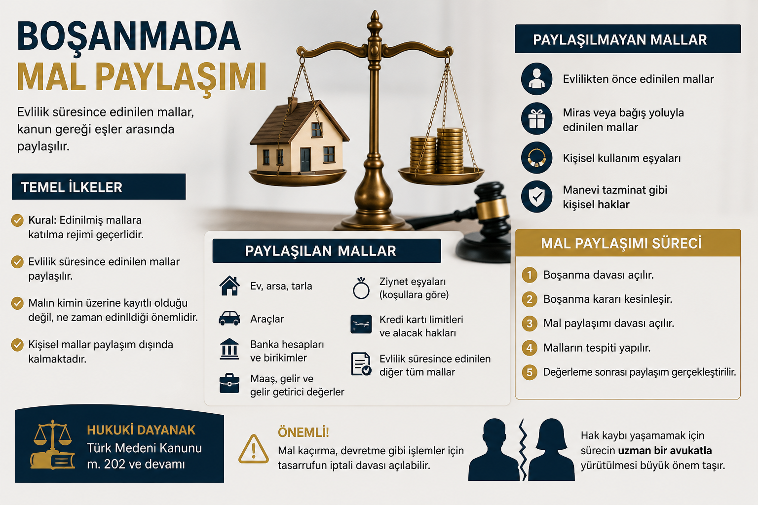 boşanmada mal paylaşımı